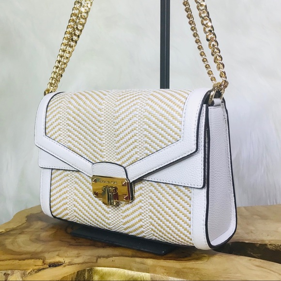 Michael Kors Kinsley Weaved Shoulder Flap Bag - Picture 2 of 8